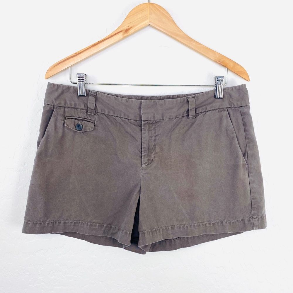 Loft dark taupe twill shorts size 10